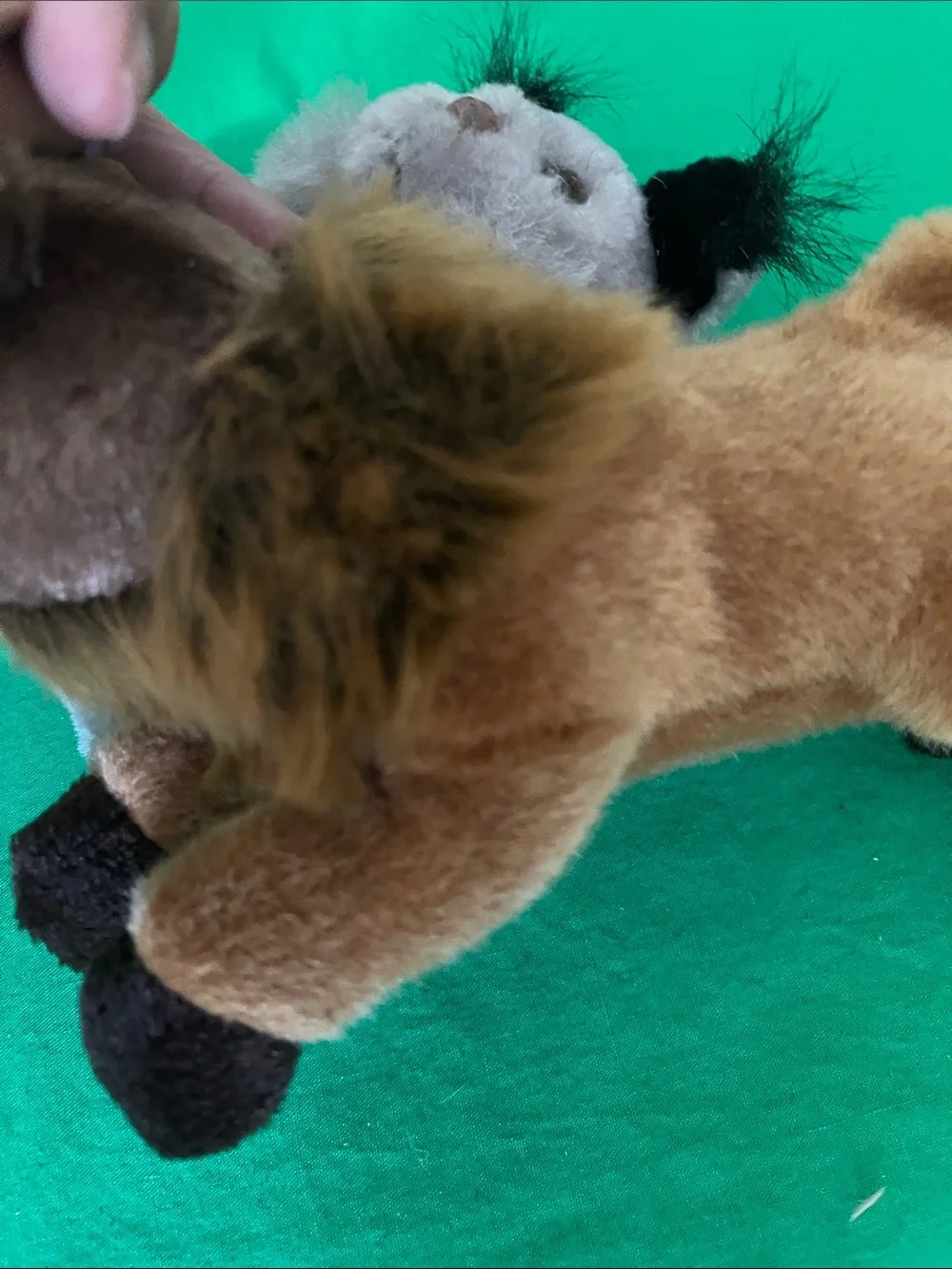 Plush Small Pet Toy Duo - Gray and Brown Soft Companions